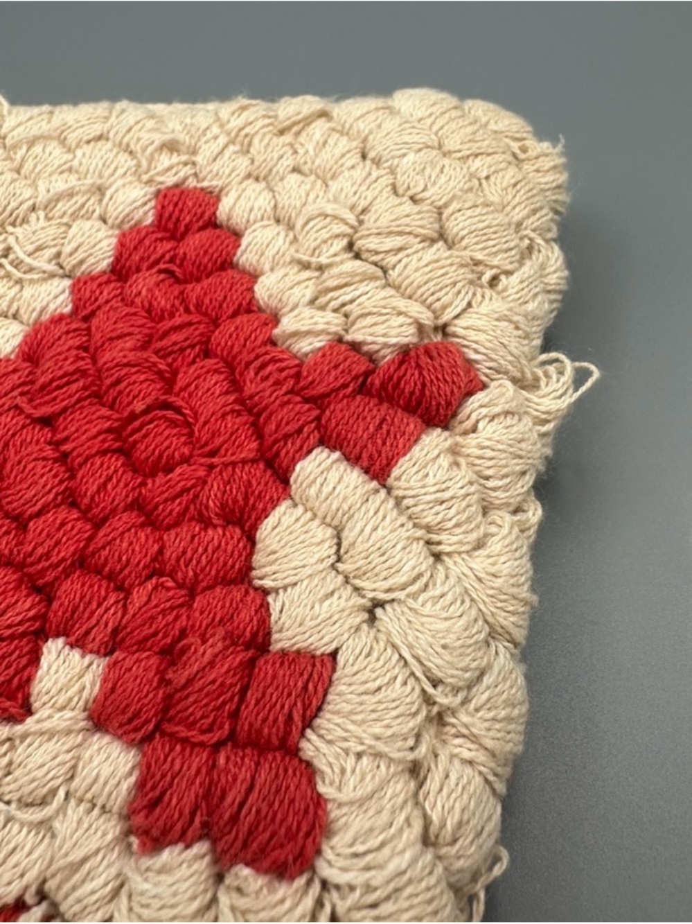 Shiraleah Red Stars Clutch Woven Bag Tassel Detail Cotton Summer Travel Pouch - Picture 6 of 12